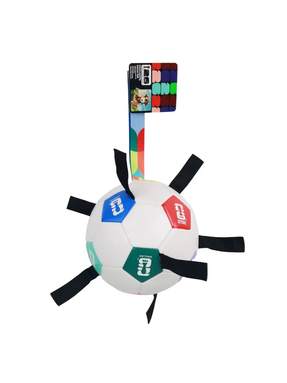 FIFA World Cup 2026 Soccer Ball Dog Toy Fetch and Fly Tabs Interactive Pet New